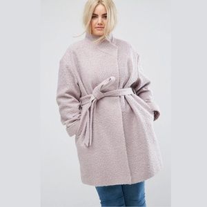ASOS Curve Textured Coat - Plus Size, Size 18-20